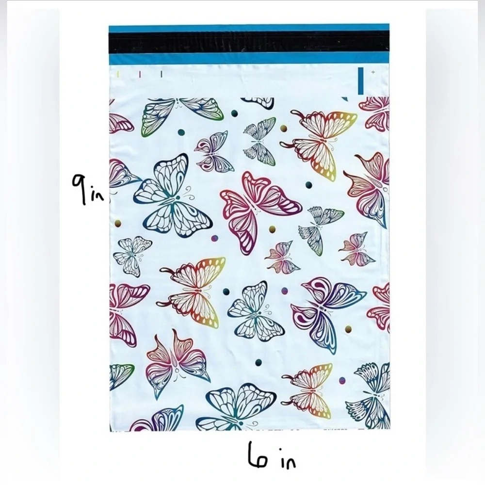 15 Count - 6x9 Polymailers (MULTICOLORED BUTTERFLIES)